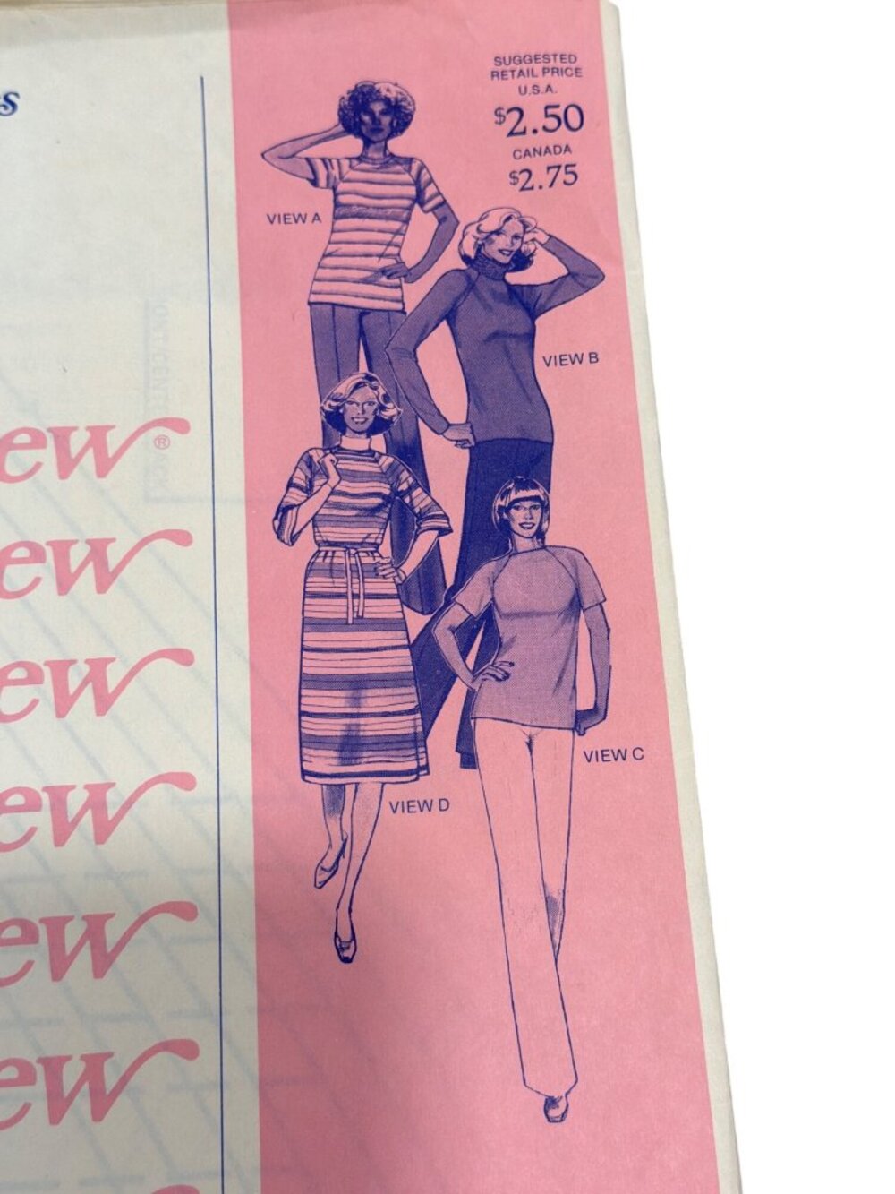 Stretch & Sew 205 Raglan Top & Dress Sewing Pattern Knit Fabric Sizes 28-44 Bust